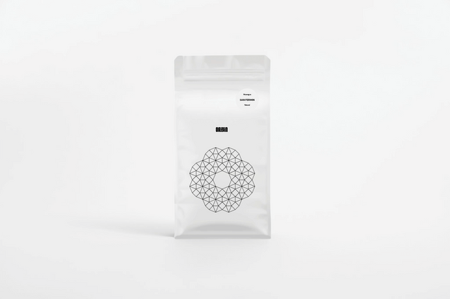 White compostable coffee bag