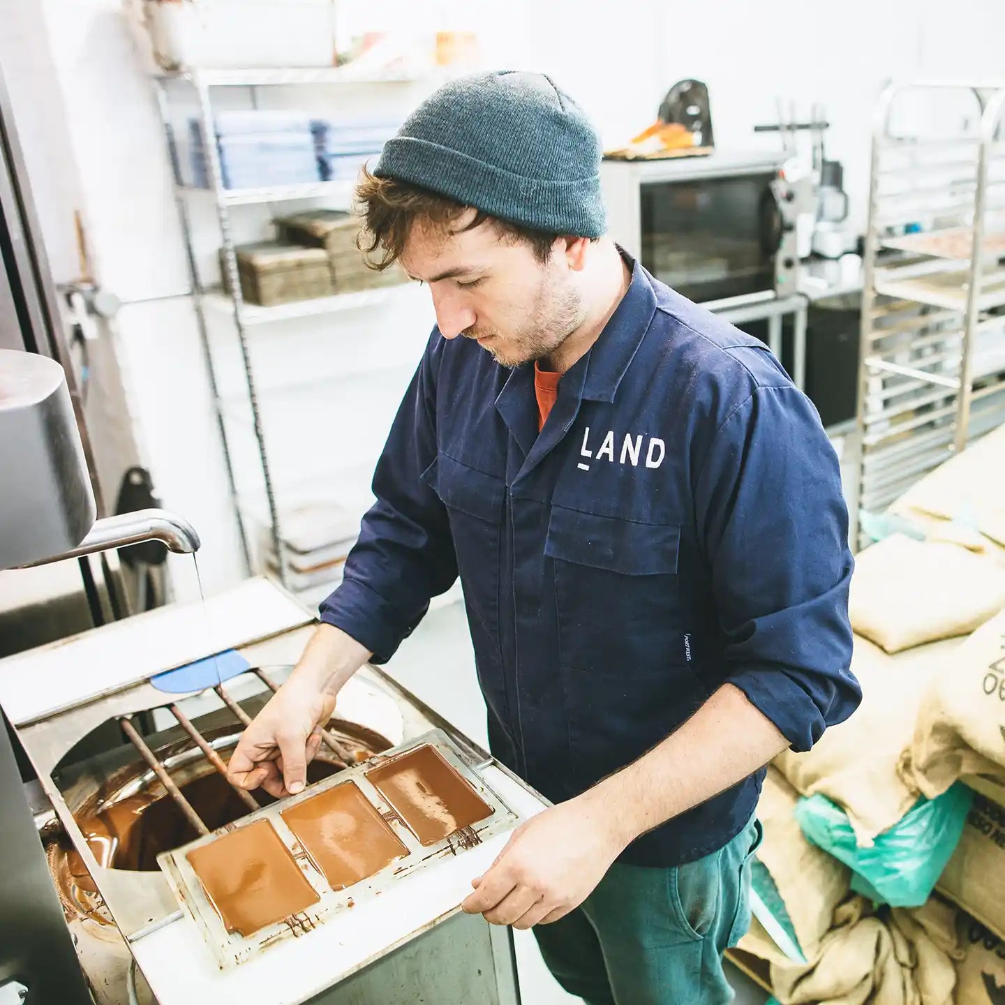 Land Chocolate - 38% Toasted White Chocolate + Cocoa Nibs