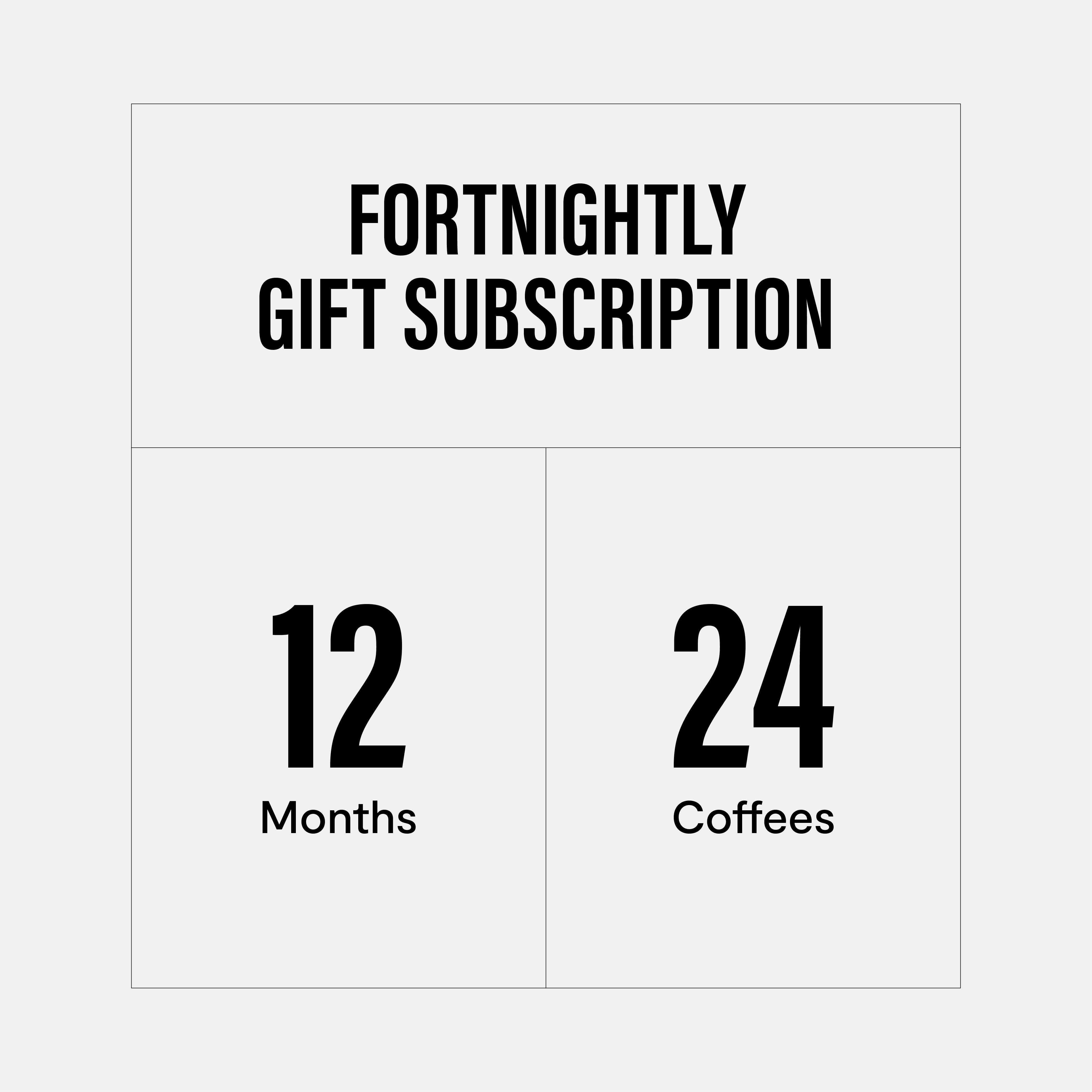 Prepaid Coffee Subscription - 12 Months / Fortnightly