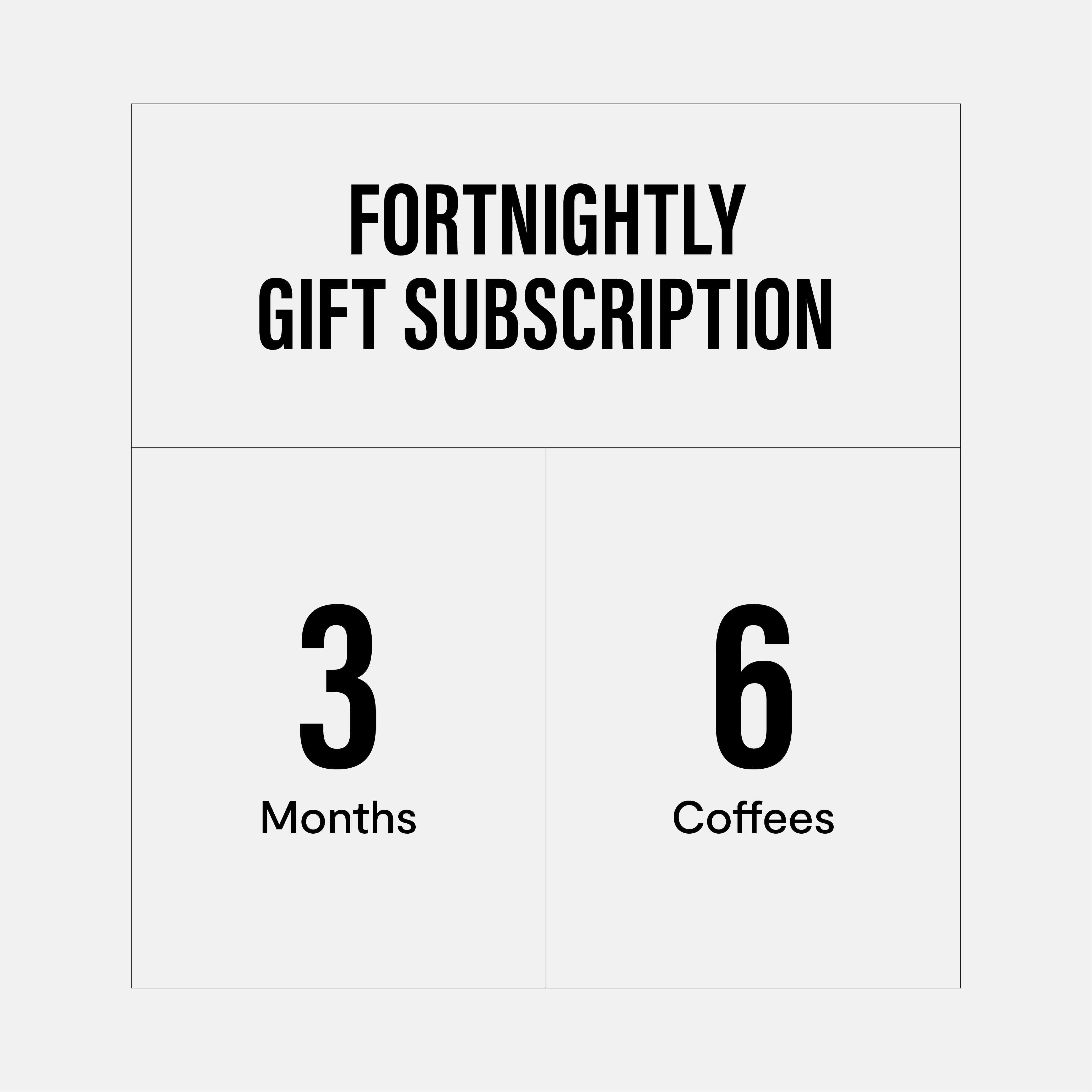 Prepaid Coffee Subscription - 3 Months / Fortnightly